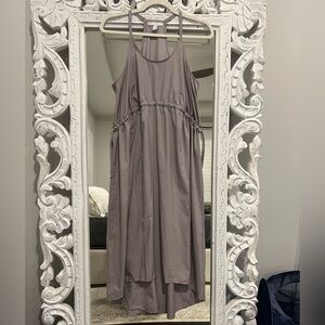 Elegant Gray Sleeveless Dress